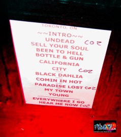HOLLYWOOD UNDEAD - TORONTO SETLIST