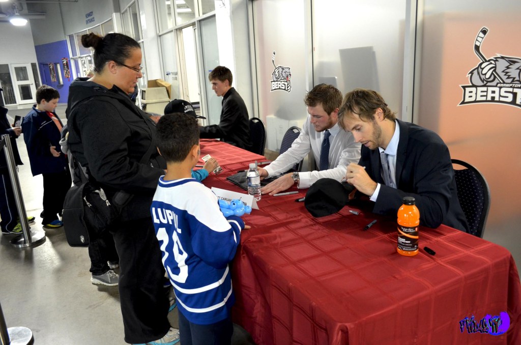 BRAMPTON BEAST HOCKEY PLAYERS SIGNING AUTOGRAPHS - MONDAY OCTOBE