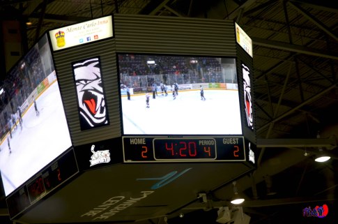BRAMPTON BEAST SCOREBOARD - POWERADE CENTRE MARCH 30TH 2014